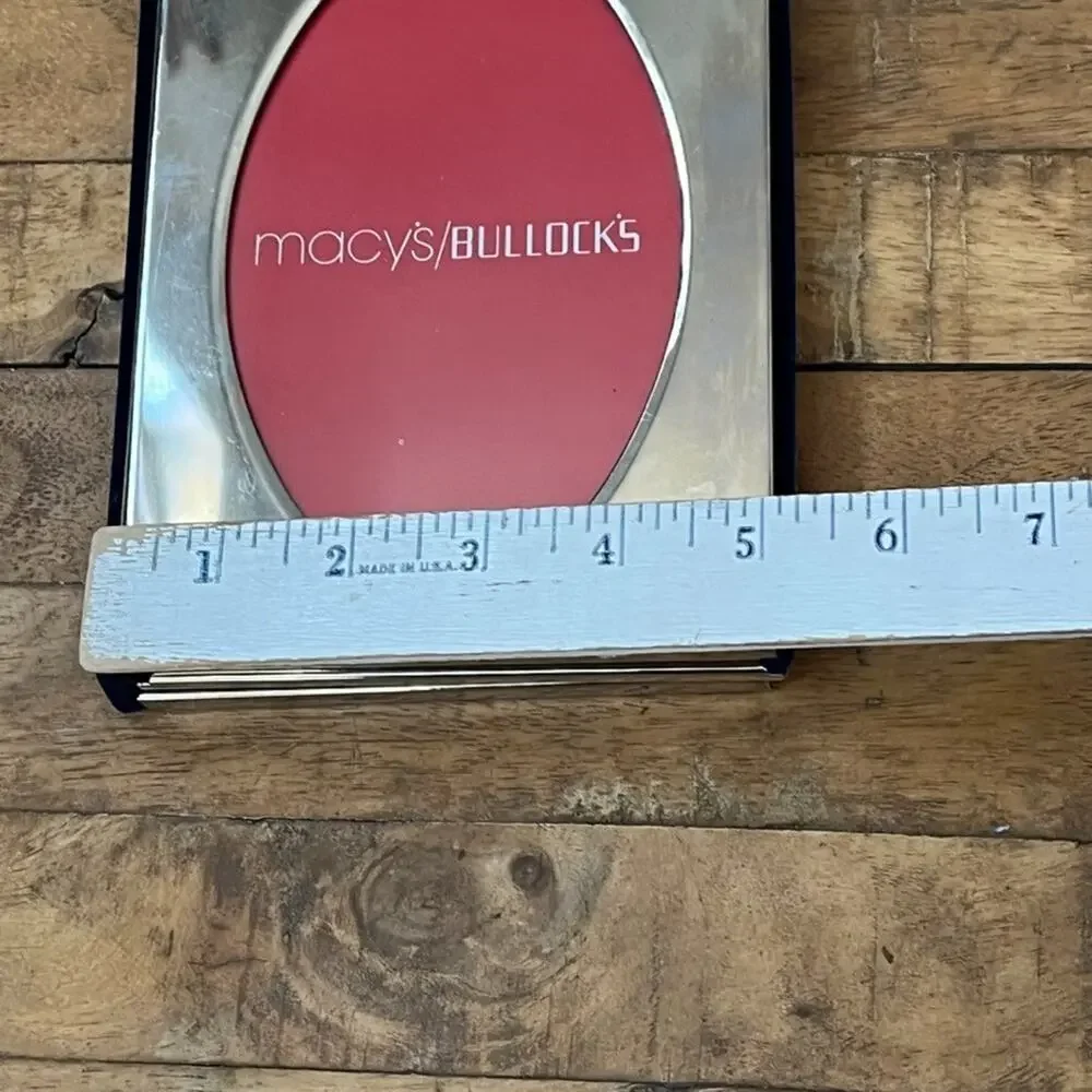 Vintage Macy's Bullock's Silver-Tone Folding Photo Frame 6.5 x 16.5 in